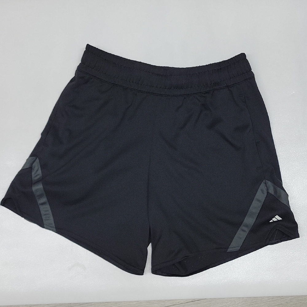 Adidas Black Performance Shorts with Gray Accents